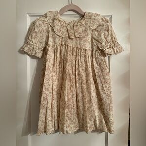 Floral Cream Kids Casual Dress